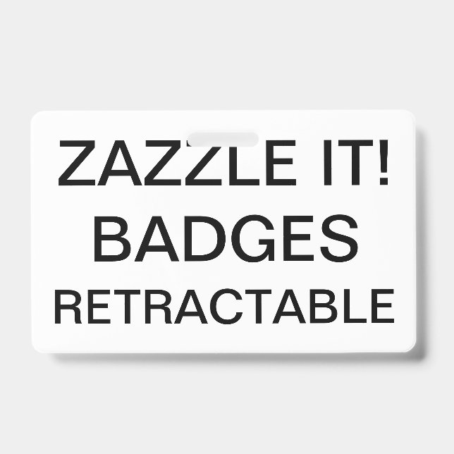 Custom Personalized RETRACTABLE CLIP BADGE (Front)