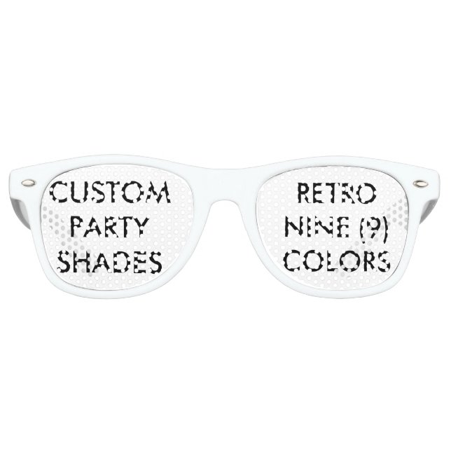 Custom Personalized Retro Party Shades Blank (Front)