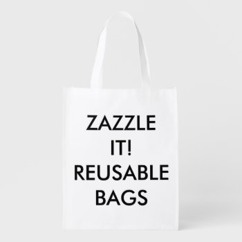 Custom Personalized Reusable Bag Blank Template by GoOnZazzleIt at Zazzle