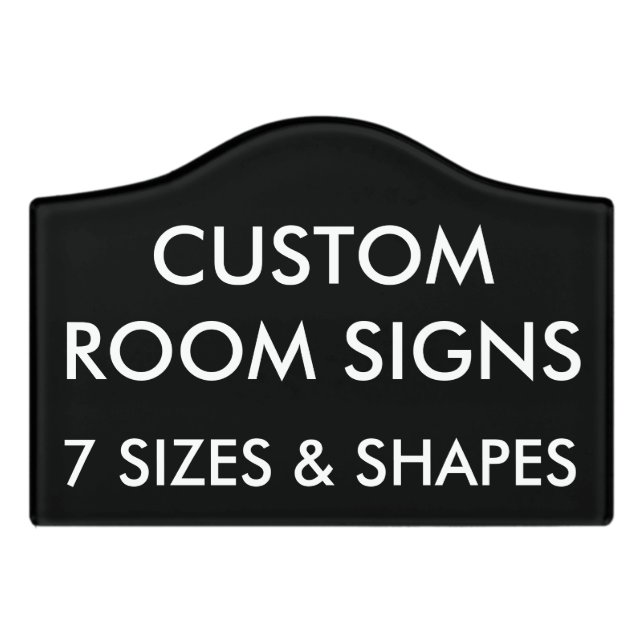 Custom Personalized Room Sign Blank Template (Small Crest Front)