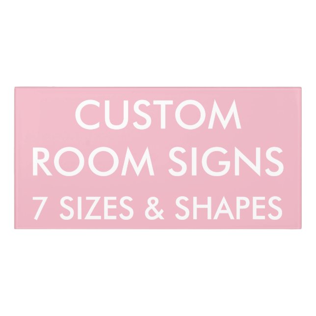 Custom Personalized Room Sign Blank Template (Classic Front)