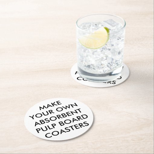 Custom Personalized Round Absorbent Coasters | Zazzle