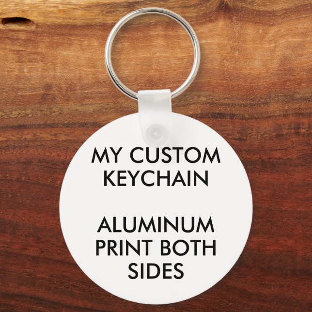 Custom Personalized ROUND ALUMINUM PHOTO KEYCHAIN (Front)