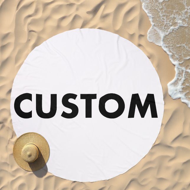 Custom Personalized Round Beach Towel - Large (Beach)