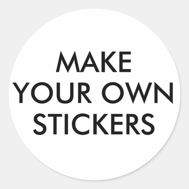 Custom Personalized Round Circular Circle Stickers (Front)