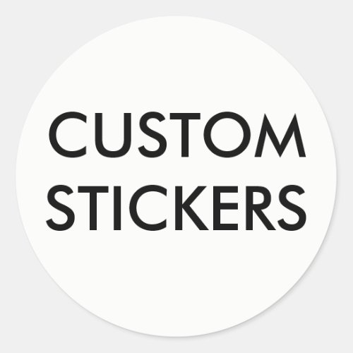 Custom Personalized Round Stickers Blank