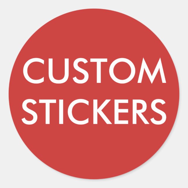 Custom Personalized Round Stickers Blank (Front)