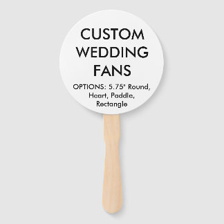 Custom Personalized ROUND WEDDING FANS Template