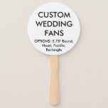Custom Personalized Round Wedding Fans Template at Zazzle
