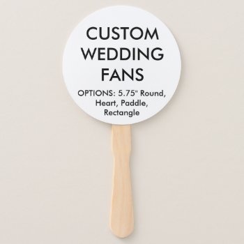 Custom Personalized Round Wedding Fans Template by CustomBlankTemplates at Zazzle