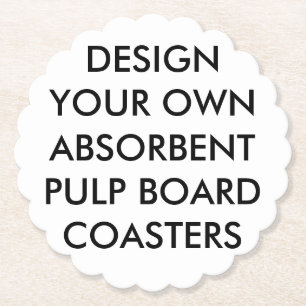 Custom Personalized Scalloped Absorbent Coasters