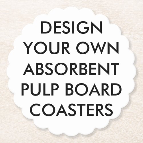 Custom Personalized Scalloped Absorbent Coasters