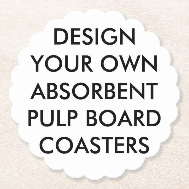 Custom Personalized Scalloped Absorbent Coasters Zazzle