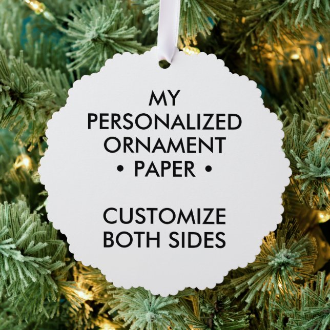 Custom Personalized SCALLOPED PAPER TREE ORNAMENT (Insitu (Tree))