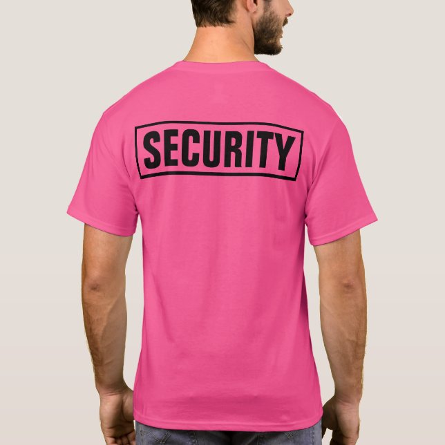 Custom Personalized Security T-Shirt (Back)