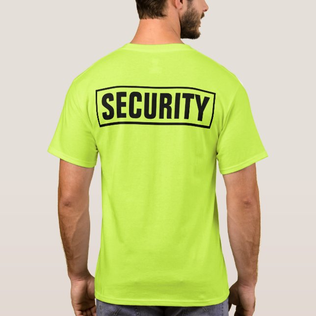 Custom Personalized Security T-Shirt (Back)