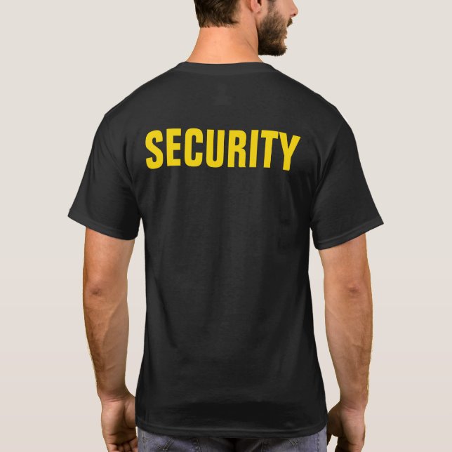 Custom Personalized Security T-Shirt (Back)