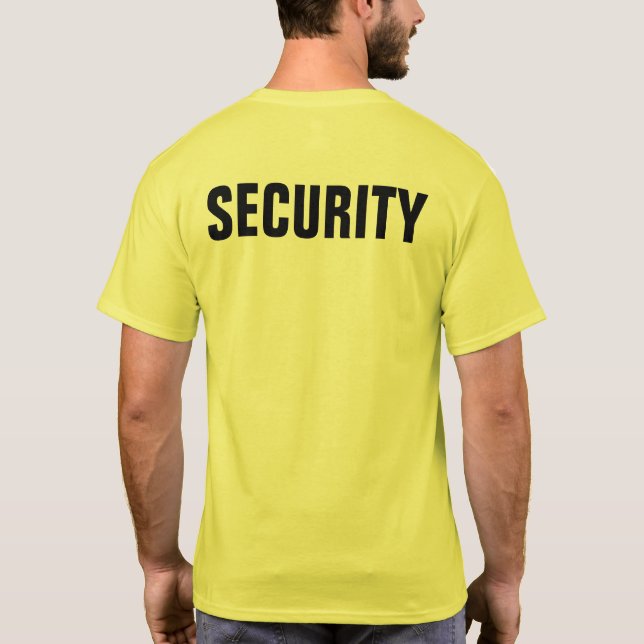 Custom Personalized Security T-Shirt (Back)