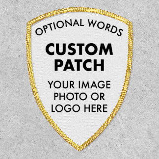 Custom Personalized SHIELD PATCH 3" x 4" Large