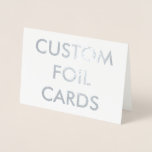Custom Personalized Silver Foil Greeting Card at Zazzle