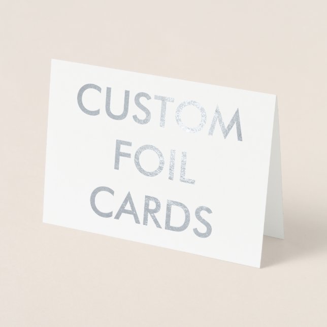 Custom Personalized Silver Foil Greeting Card (Front)