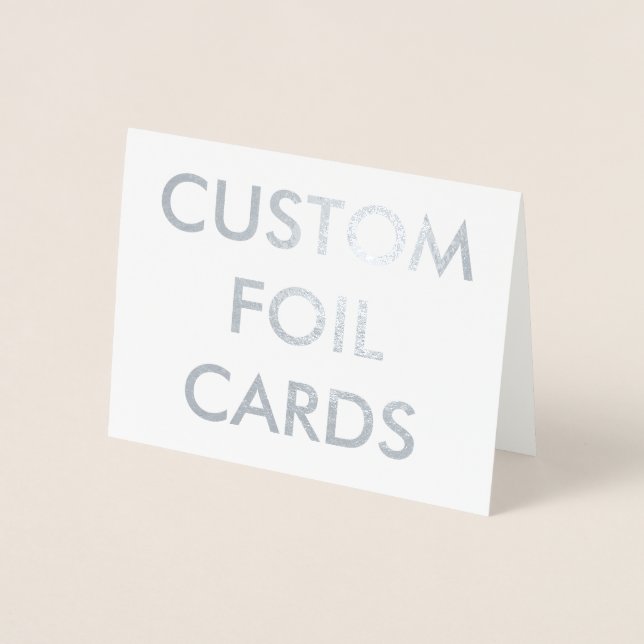 Custom Personalized Silver Foil Greeting Card (Front)