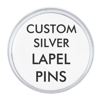 Custom Personalized Silver Plate Round Lapel Pin