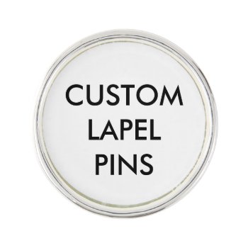 Custom Personalized Silver Plated Lapel Pin Blank by CustomBlankTemplates at Zazzle