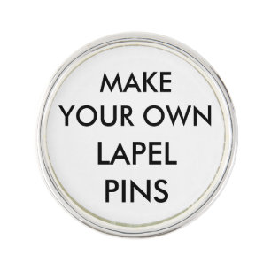 Custom Personalized Silver Plated Round Lapel Pin
