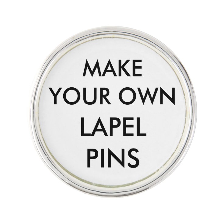Custom Personalized Silver Plated Round Lapel Pin Zazzle