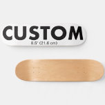 Custom Personalized Skateboard Deck 8.5" (21.6cm)<br><div class="desc">Make, design, create your own custom Skateboard Deck - 8 1/2" (21.6 cm). Add wheels and trucks option. Personalized skateboard made of 7-ply premium USA Maple, gift for a skateboarder and for birthday, Christmas gifts, wedding favors, and promotional sports business, school, and college recreation. For the best broswing experience of...</div>
