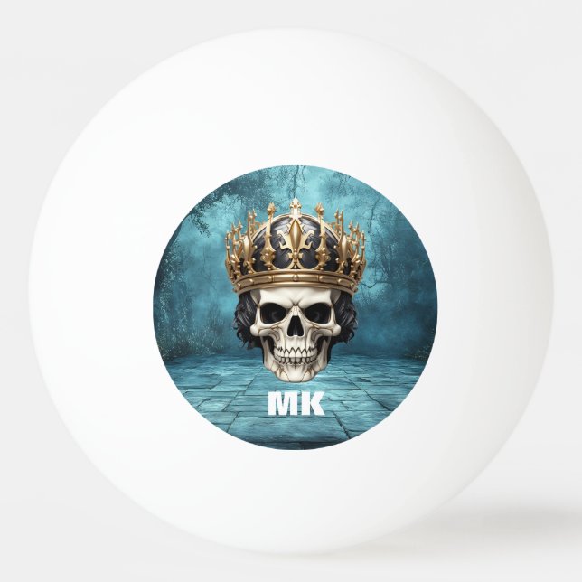 Custom Personalized Skull Ping Pong Ball (Front)