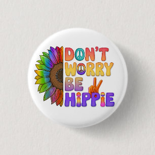 Custom Personalized Sloth Peace Hippie Button