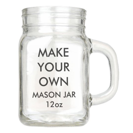 Custom Personalized Small 12oz Mason Jar w/ Handle