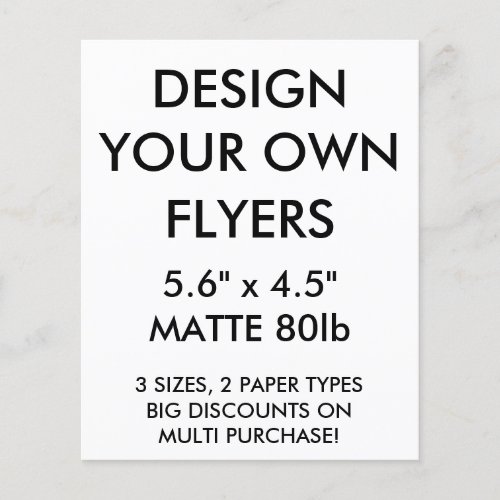 Custom Personalized Small 56x45 Glossy Flyers