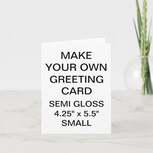 Custom Personalized Small Photo Greeting Card (Front)