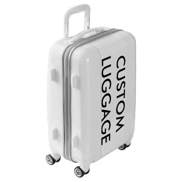 white medium suitcase