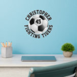 Custom Personalized Soccer Ball Name Number Team Wall Decal