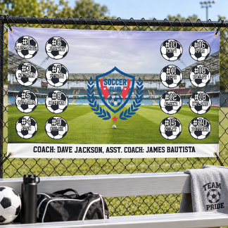 Custom Personalized Soccer Football Team Banner