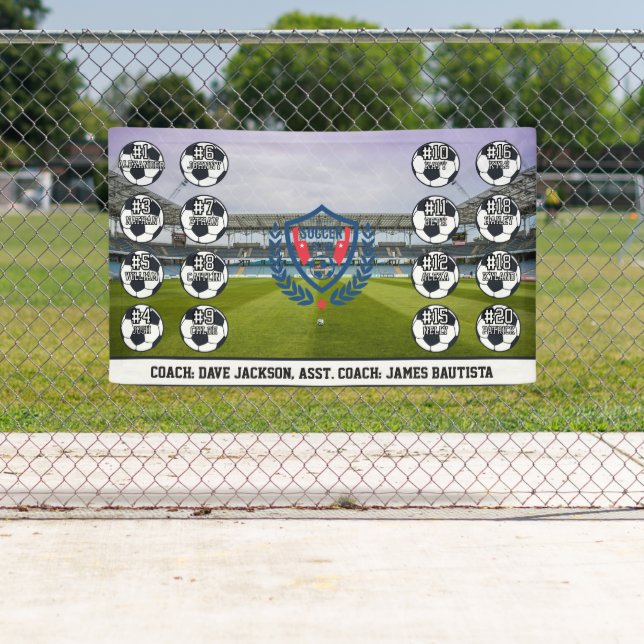 Custom Personalized Soccer Football Team Banner (Insitu)