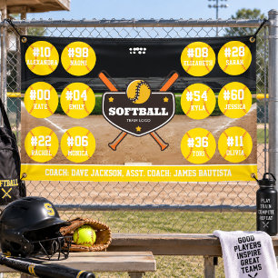 Custom Personalized Softball Banner Ideas Team