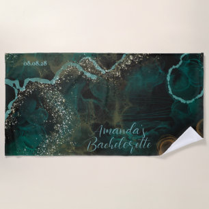 Custom Personalized Sparkly Rock Bachelorette Beach Towel