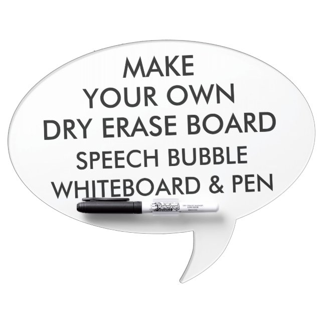 Custom Personalized Speech Bubble Dry Erase Board (Front)