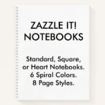Custom Personalized Spiral Notebook Blank Template