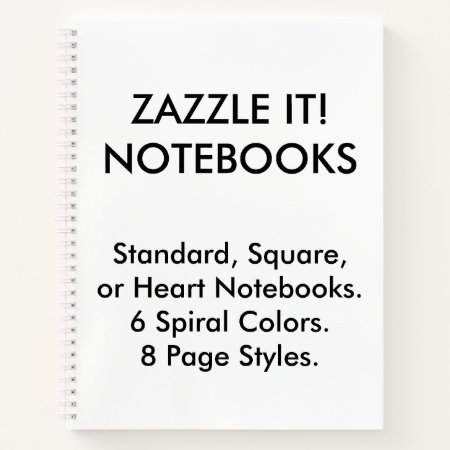 Custom Personalized Spiral Notebook Blank Template