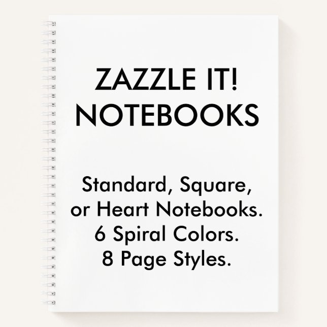 Custom Personalized Spiral Notebook Blank Template (Front)