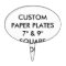 Custom Personalized SQUARE Paper Plates - 7" Large