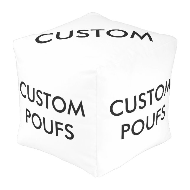 Custom Personalized Square Pouf Blank Template (Angled Front)