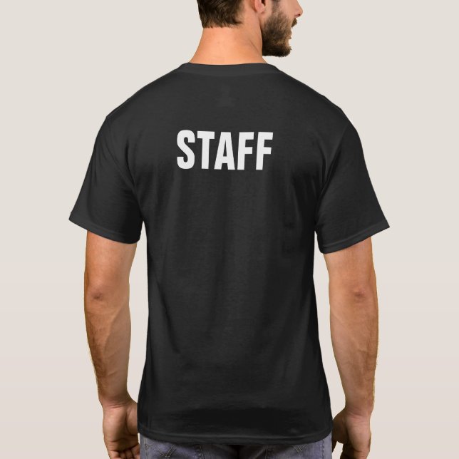 Custom Personalized Staff T-Shirt (Back)
