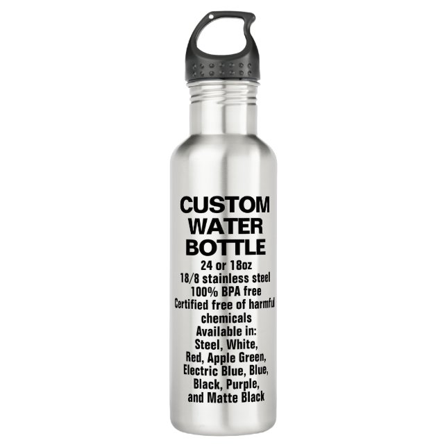 Custom Personalized Stainless Steel Water Bottle (Front)